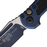 Microtech Auto LUDT Gen III Button Lock Knife Automatic Opening M390 Blade Weathered Blue Handle EDC Tactical by Microtech