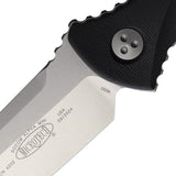 Microtech Socom Alpha Mini Fixed Blade Knife SE Stonewash 3.75in Blade Black G10 Handle Kydex Sheath For Tactical EDC by Microtech