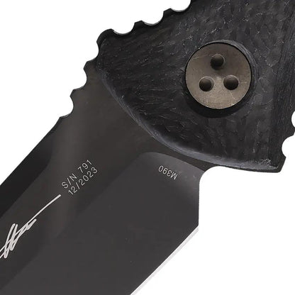 Microtech Socom Alpha Mini S E DLC Carbon Fiber Tactical Knife With DLC Coated Blade For EDC Enthusiasts by Microtech