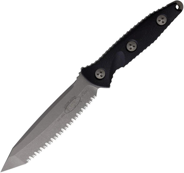 Microtech Socom Alpha TE AP FS Serrated M390 Knife For Tactical Enthusiasts Ten Point Five Inch Overall Length by Microtech