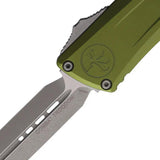 Microtech Troodon Auto Combat DE Gen III Automatic Knife 4in Bohler M390 Blade OD Green Double Edge For Collectors by Microtech