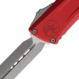 Microtech Troodon DE Gen III Auto Knife Apocalyptic M390 Blade Red Aluminum Handle Glass Breaker Tactical Enthusiasts by Microtech