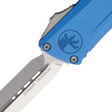 Microtech Auto Combat Troodon Gen III 1142 10BL Automatic Dagger M390 Blade Blue Aluminum Handle Elite Tactical EDC Fans by Microtech