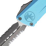Microtech Auto Combat Troodon SE Gen III Knife For Tactical Enthusiasts Automatic Opening Turquoise Handle M390 Blade by Microtech