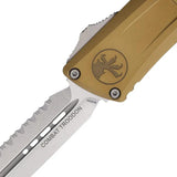 Microtech Auto Combat Troodon DE Gen III Knife For EDC Enthusiasts Automatic Opening 4in M390 Serrated Blade by Microtech