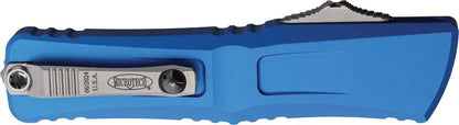 Microtech Troodon SE Gen III Automatic EDC Knife With 4 Inch Stonewashed Blade Blue Aluminum Handle by Microtech
