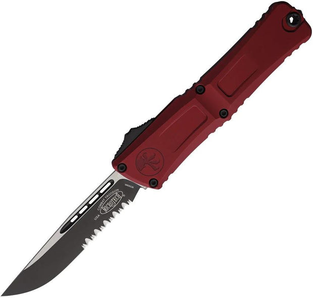Microtech Troodon Auto Combat Knife SE Gen III 1143 2MR Two Tone Partially Serrated Blade Glass Breaker Tactical Pros by Microtech