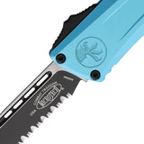 Microtech Troodon Auto Folding Knife Gen III SE 1143-2TQ Turquoise Handle Partially Serrated Blade For Tactical EDC by Microtech