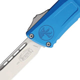 Microtech Auto Combat Troodon SE Gen III Automatic Folding Knife Satin Blade Blue Aluminum Handle For Tactical Pros by Microtech