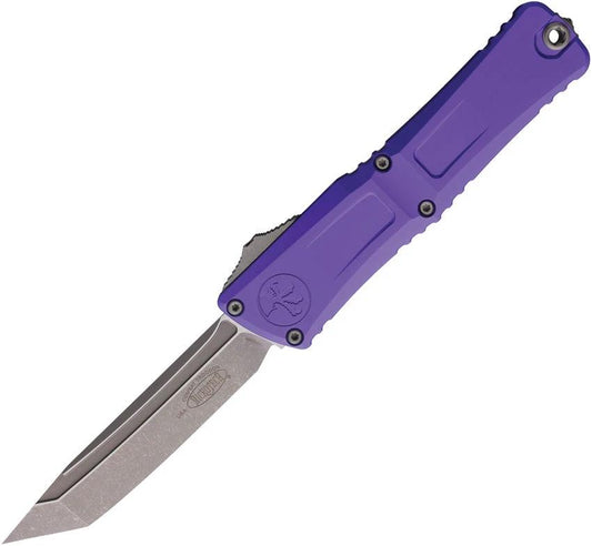 Microtech Auto Combat Troodon Gen III Knife Automatic Opening Apocalyptic M390 Blade Purple Aluminum Handle For EDC Fans by Microtech