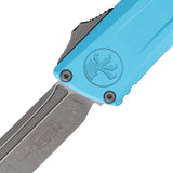 Microtech Auto Troodon TE Gen III Automatic Knife 4 Inch Blade Turquoise Aluminum Handle Glass Breaker For Collectors by Microtech