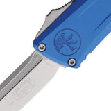 Microtech Auto Combat Troodon TE GenIII 1144 10BL Automatic Knife With M390 Blade And Blue Aluminum Handle For EDC by Microtech