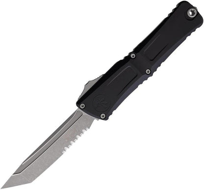 Microtech Auto Combat Troodon TE Gen III 1144-11AP Automatic Knife Black Aluminum Handle for Tactical EDC by Microtech