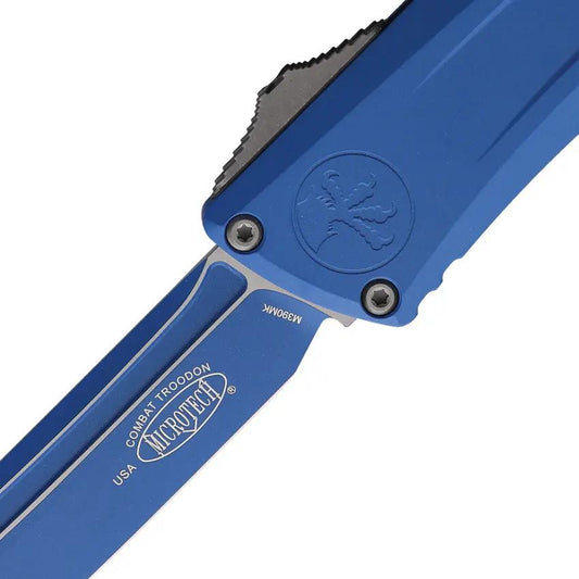 Microtech Auto Combat Troodon Gen III Blue Cerakote M390 Tanto EDC Knife For Tactical Enthusiasts by Microtech