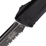 Microtech Auto Troodon Gen III Knife With Automatic Opening 4 Inch M390 Blade Black Aluminum Handle Tactical EDC Pros by Microtech