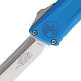 Microtech Troodon Auto Combat Knife 4 Inch Satin M390MK Blade Blue Aluminum Handle For Collectors Automatic Opening by Microtech