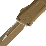 Microtech Auto Combat Troodon SE Gen III Knife With 4 Inch Blade Tan Cerakote Aluminum Handle EDC Tactical by Microtech