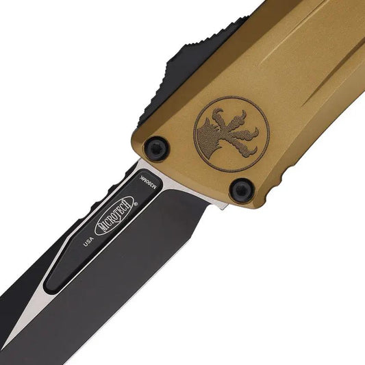 Microtech Auto Combat Troodon SE Gen III 1146 1TA Automatic Bowie Knife Two Tone M390 Blade For Tactical EDC Fans by Microtech