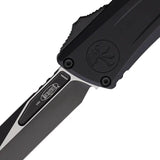 Microtech Auto Combat Troodon SE Gen III Knife With 4 Inch Black Aluminum Handle And M390 Two Tone Bowie Blade EDC Ready by Microtech