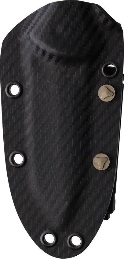 Microtech Socom Alpha Mini TE Carbon Fiber Tactical Knife With Black DLC Serrated Blade And Tang Kydex Sheath For EDC by Microtech