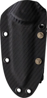 Microtech Socom Alpha Mini TE Carbon Fiber Tactical Knife With Black DLC Serrated Blade And Tang Kydex Sheath For EDC by Microtech