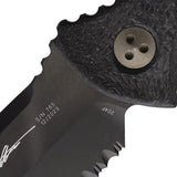 Microtech Socom Alpha Mini TE CF Serrated Tactical Tanto Knife With Carbon Fiber Handle Extended Tang Kydex Sheath by Microtech