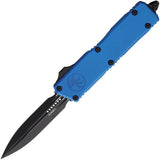 Microtech Auto Scarab II OTF Gen III 1175 1BL Dual Tone Dagger Blade Blue Aluminum Handle For Professionals by Microtech