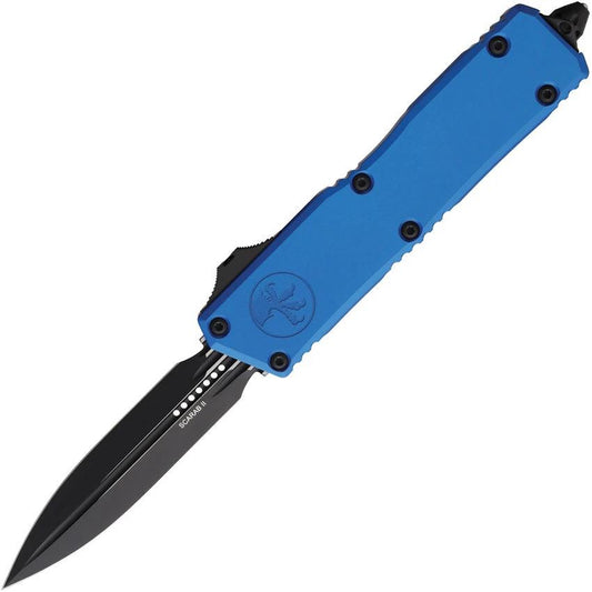 Microtech Auto Scarab II OTF Gen III 1175 1BL Dual Tone Dagger Blade Blue Aluminum Handle For Professionals by Microtech