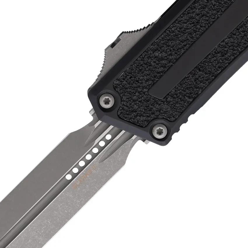Microtech Auto Scarab II OTF Knife Gen III With 5.75in Closed 3.9in M390 Double Edge Blade Glass Breaker For Collectors by Microtech