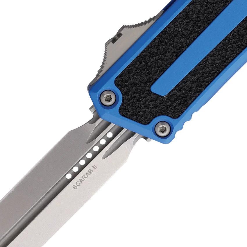 Microtech Scarab II OTF Gen III Automatic Knife 5.75in Closed 3.9in Double Edge M390 Blade For Tactical Enthusiasts by Microtech