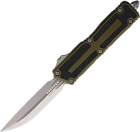 Microtech Auto Scarab II OTF Gen III 1180 10OD Automatic Knife EDC Enthusiasts Glass Breaker OD Green Handle by Microtech