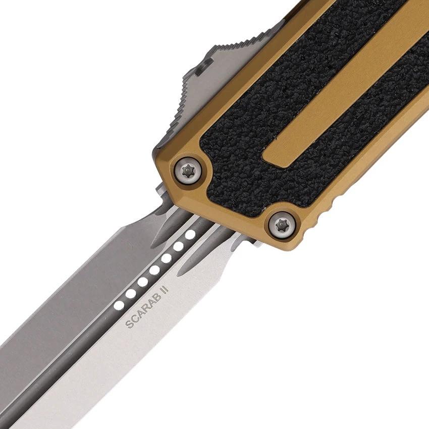 Microtech Auto Scarab II OTF Gen III 1180 10TA Premium Automatic EDC Knife With Stonewashed M390 Blade by Microtech