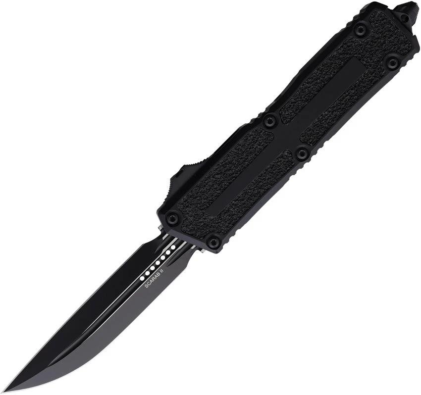 Microtech Auto Scarab II OTF Gen III DE 1180-1T Tactical Automatic Opening Knife For EDC Enthusiasts 3.9in M390MK by Microtech
