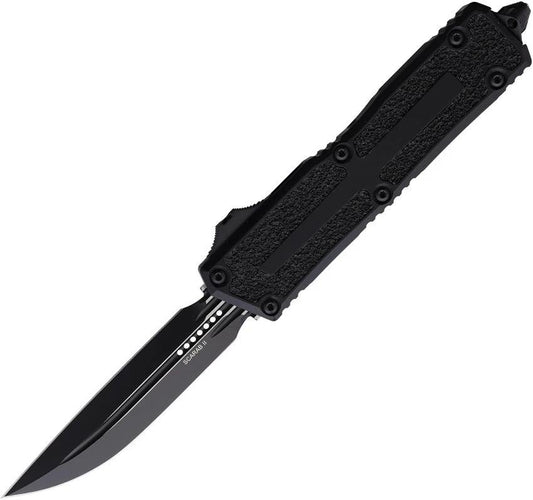 Microtech Auto Scarab II OTF Gen III DE 1180-1T Tactical Automatic Opening Knife For EDC Enthusiasts 3.9in M390MK by Microtech