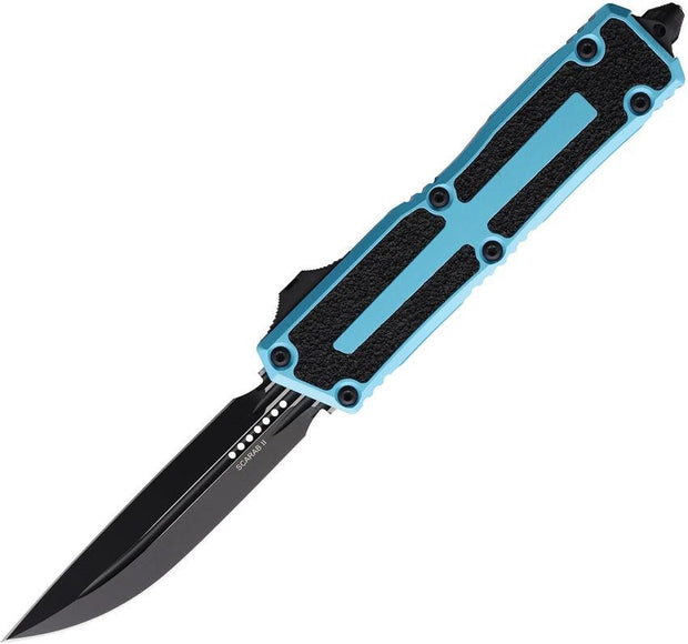 Microtech Scarab II Auto OTF Knife Gen III DE 1180-1TQ Turquoise Aluminum Handle For EDC Enthusiasts M390 Blade by Microtech