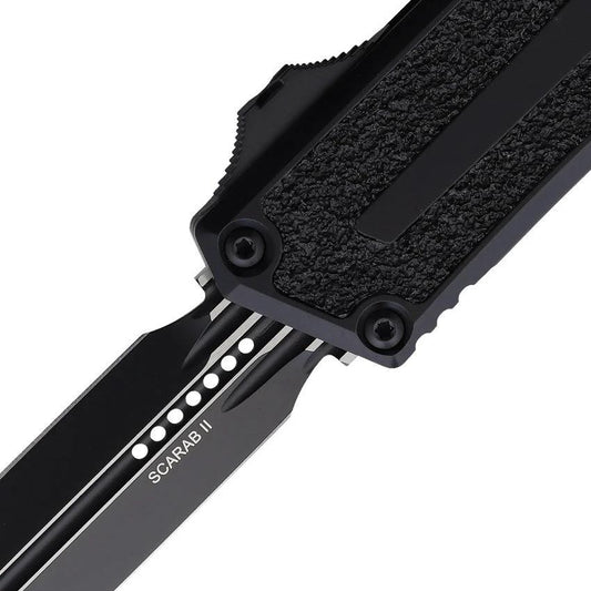 Microtech Auto Scarab II OTF Gen III DE 1180-1T Tactical Automatic Opening Knife For EDC Enthusiasts 3.9in M390MK by Microtech