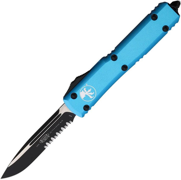 Microtech Ultratech Auto OTF Turquoise Turq 121 2TQ Bohler M390 Blade Glass Breaker For Knife Enthusiasts by Microtech