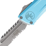 Microtech Auto Troodon Intercepto Knife Automatic Opening Turquoise Handle M390 Blade Apocalyptic Finish Tactical by Microtech