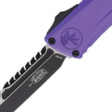 Microtech Auto Combat Troodon Intercepto 1217-1PUS Automatic Knife M390 Purple Handle Glass Breaker For Tactical Fans by Microtech