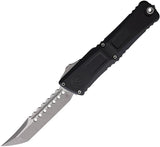 Microtech Auto Combat Troodon Hellhound 1219-10APS Automatic Knife With Glass Breaker 5.5in Closed For Tactical Fans