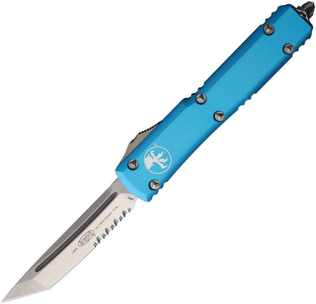 Microtech Ultratech Automatic OTF Knife Turquoise Handle M390 Tanto 3.5 Inch Blade For Collectors by Microtech