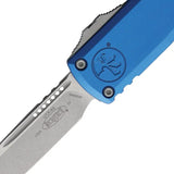 Microtech UTX 85 Auto OTF Knife Gen IV SE For EDC Pros Fast Deploy Bohler M390 Blade With Blue Aluminum Handle by Microtech
