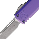 Microtech Auto UTX-85 OTF Knife Gen IV With Apocalyptic M390 Blade Purple Aluminum Handle Glass Breaker For Tactical EDC by Microtech