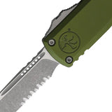 Microtech UTX85 SE Gen IV Auto OTF Knife M390MK Blade Apocalyptic Finish OD Green Handle Glass Breaker For Tactical Pros by Microtech