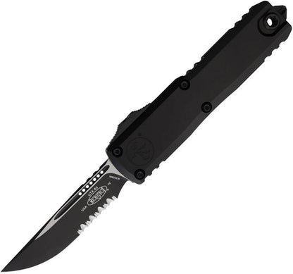 Microtech UTX-85 OTF Auto Knife Gen IV With M390 Blade, Partially Serrated, Two-Tone Finish, Glass Breaker For EDC Fans by Microtech