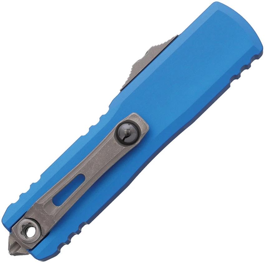 Microtech UTX 85 Auto Knife Gen IV OTF With Double Edge M390 Blade Blue Aluminum Handle EDC Ready by Microtech