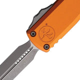 Microtech UTX-85 Auto Double Edge Gen IV OTF Knife For Tactical EDC Enthusiasts With Orange Handle by Microtech
