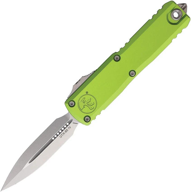 Microtech UTX-85 Auto OTF Knife Gen IV D/E Neon Green Handle For Tactical EDC Enthusiasts M390