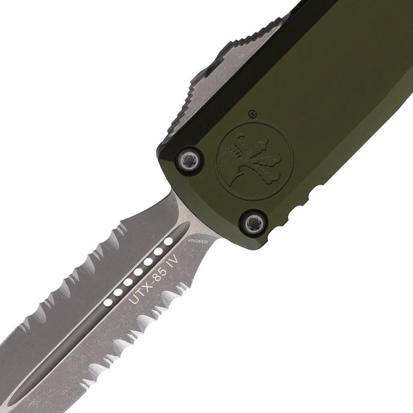 Microtech UTX-85 Double Edge Gen IV OTF Knife With Rapid One Handed Deployment For Tactical Pros by Microtech