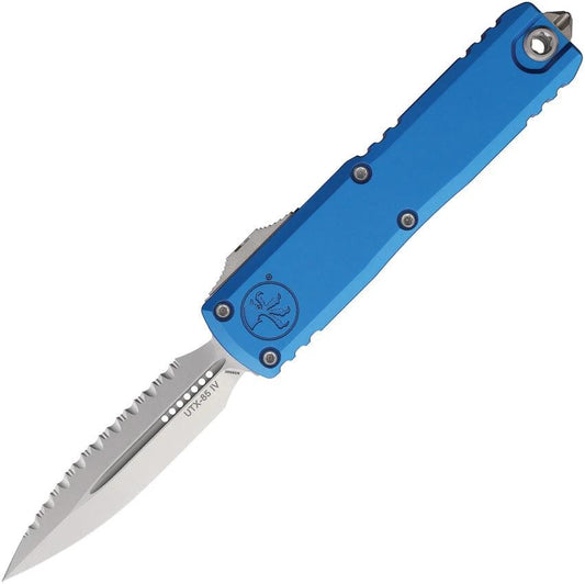 Microtech UTX85 Auto OTF Knife Gen IV DE Blue Handle EDC by Microtech